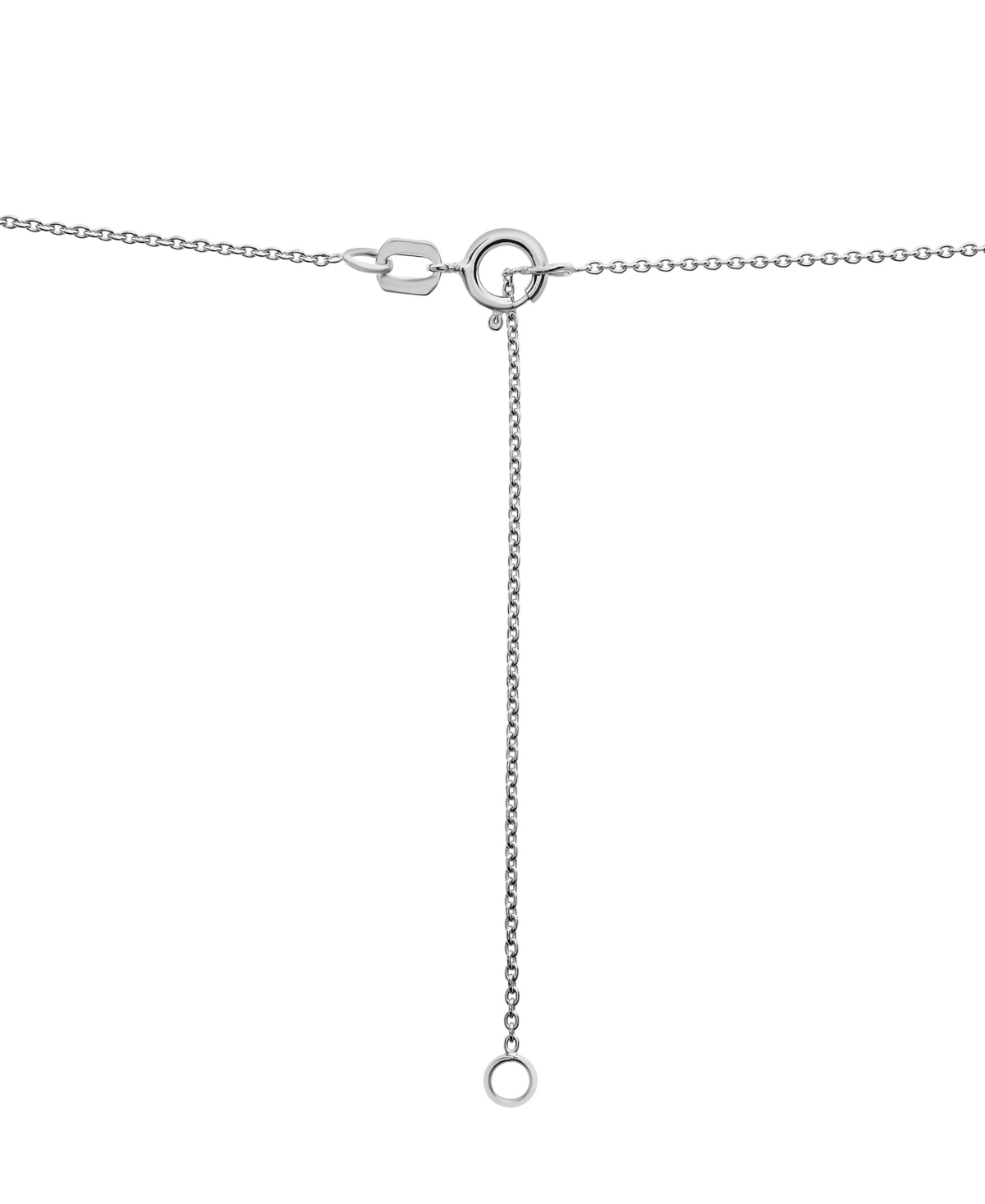 Lab-GrownBezel Pendant Necklace (5/8 ct. t.w.) in 10K White Gold - Ruby