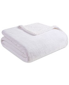 Sherpa Plush Full/Queen Blanket, Created for Macy's