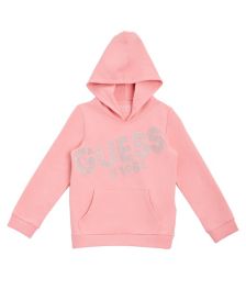 Toddler Girls Rubberized Glitter Print Logo French Terry Hoodie