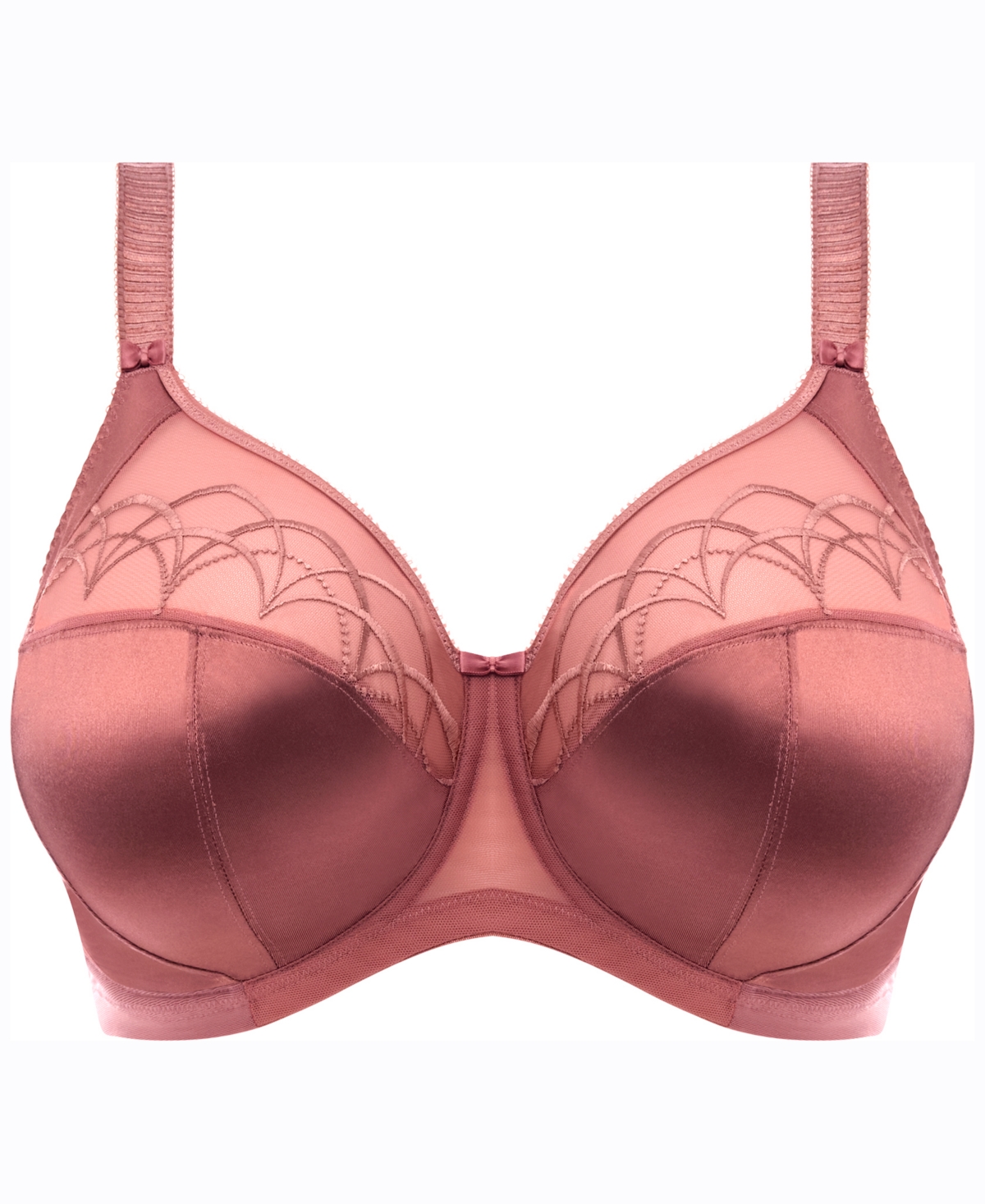 Shop Elomi Cate Full Figure Underwire Lace Cup Bra El4030, Online Only In Rosewood