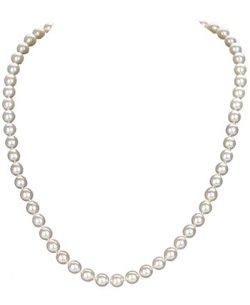 Macy's - White Akoya Cultured Pearl (6-6-1/2mm) 18" Collar Necklace