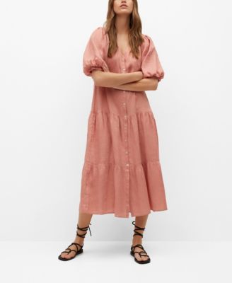 MANGO Women's Linen Dress \u0026 Reviews 