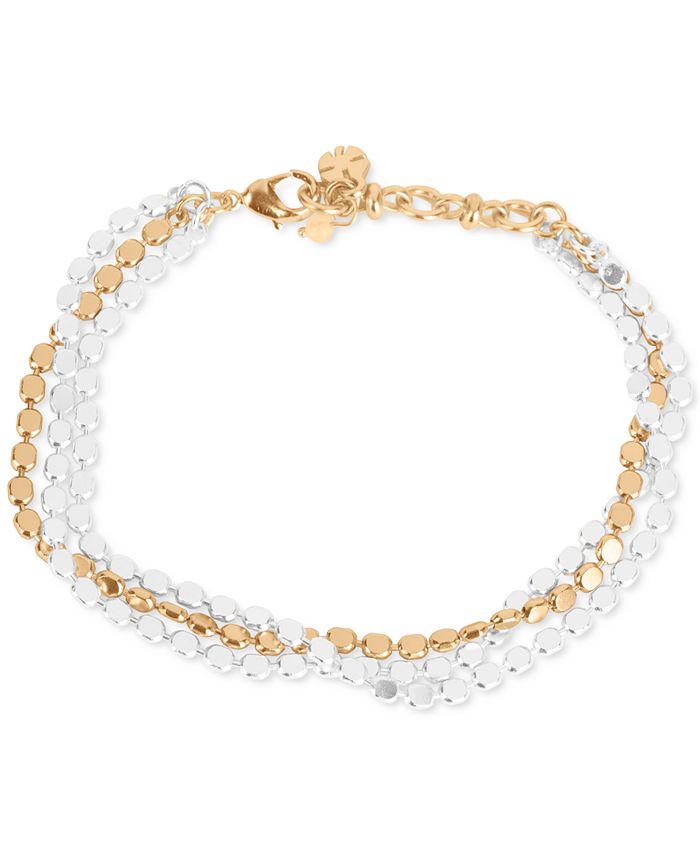 Lucky Brand Two Tone Delicate Dot Multi Row Flex Bracelet Macy s
