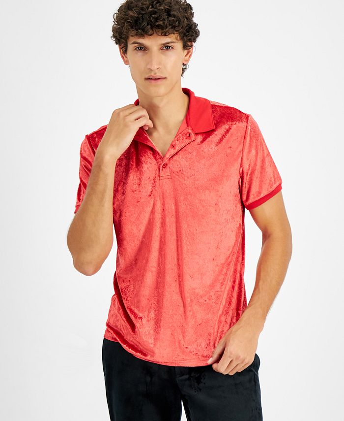 INC International Concepts Men's Velour Polo Shirt, Created for Macy's