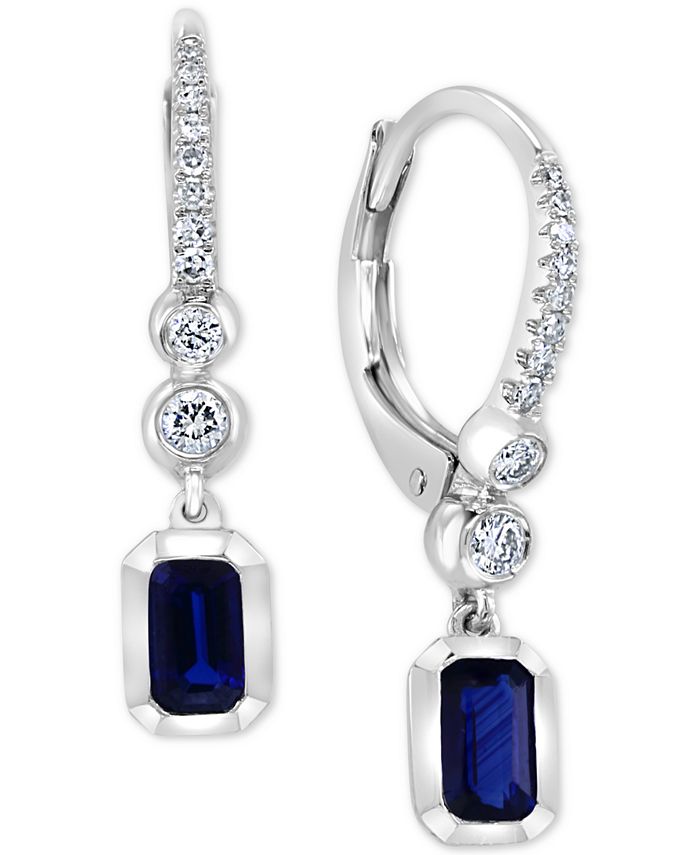 Leverback sapphire earrings online