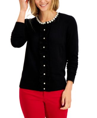 Charter Club Ruffled-Front Cardigan, Created for Macy's - Macy's
