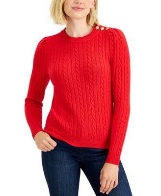 macys red sweaters