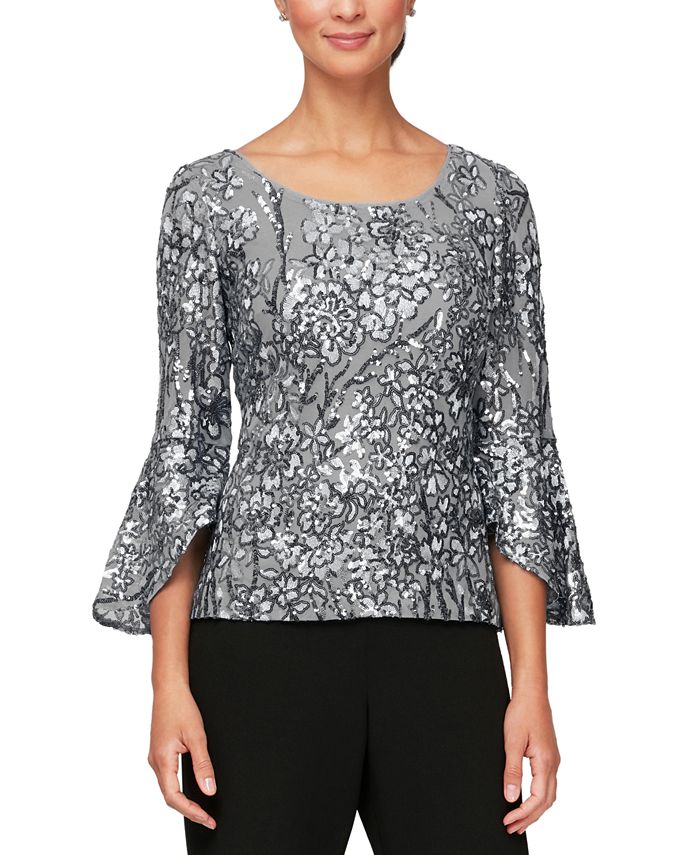 Alex Evenings Petite Embellished BellSleeve Top Macy's
