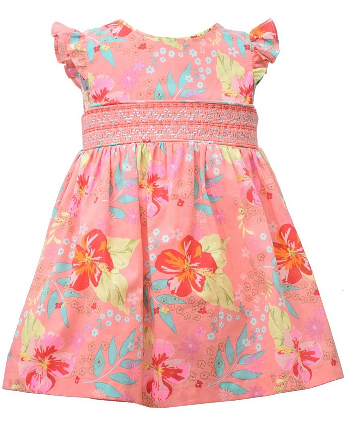Bonnie Baby Baby Girls Smocked Floral Dress Set - Macy's