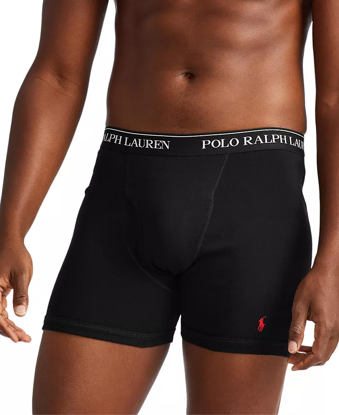 Men's 3-Pack Big & Tall Cotton Boxer Briefs - thumbnail 2