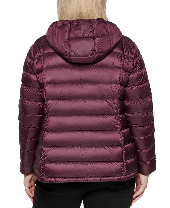 Charter Club Women's Plus Size Hooded Packable Down Puffer Coat ...