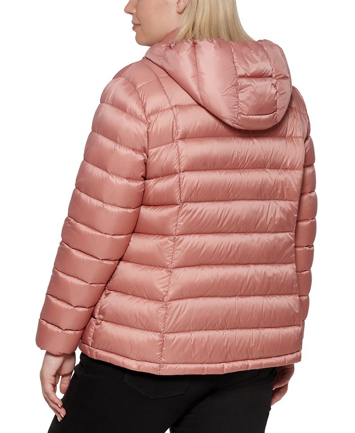 Charter Club Women's Plus Size Hooded Packable Down Puffer Coat