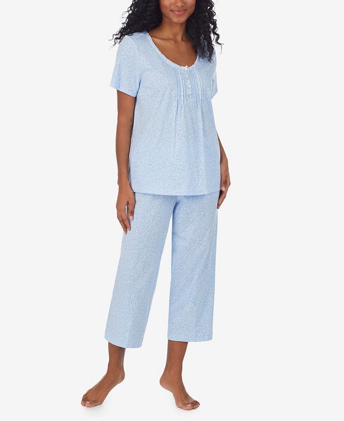 Carole Hochman Women's Short Sleeve Capri Pajama Set, 2 Piece - Macy's