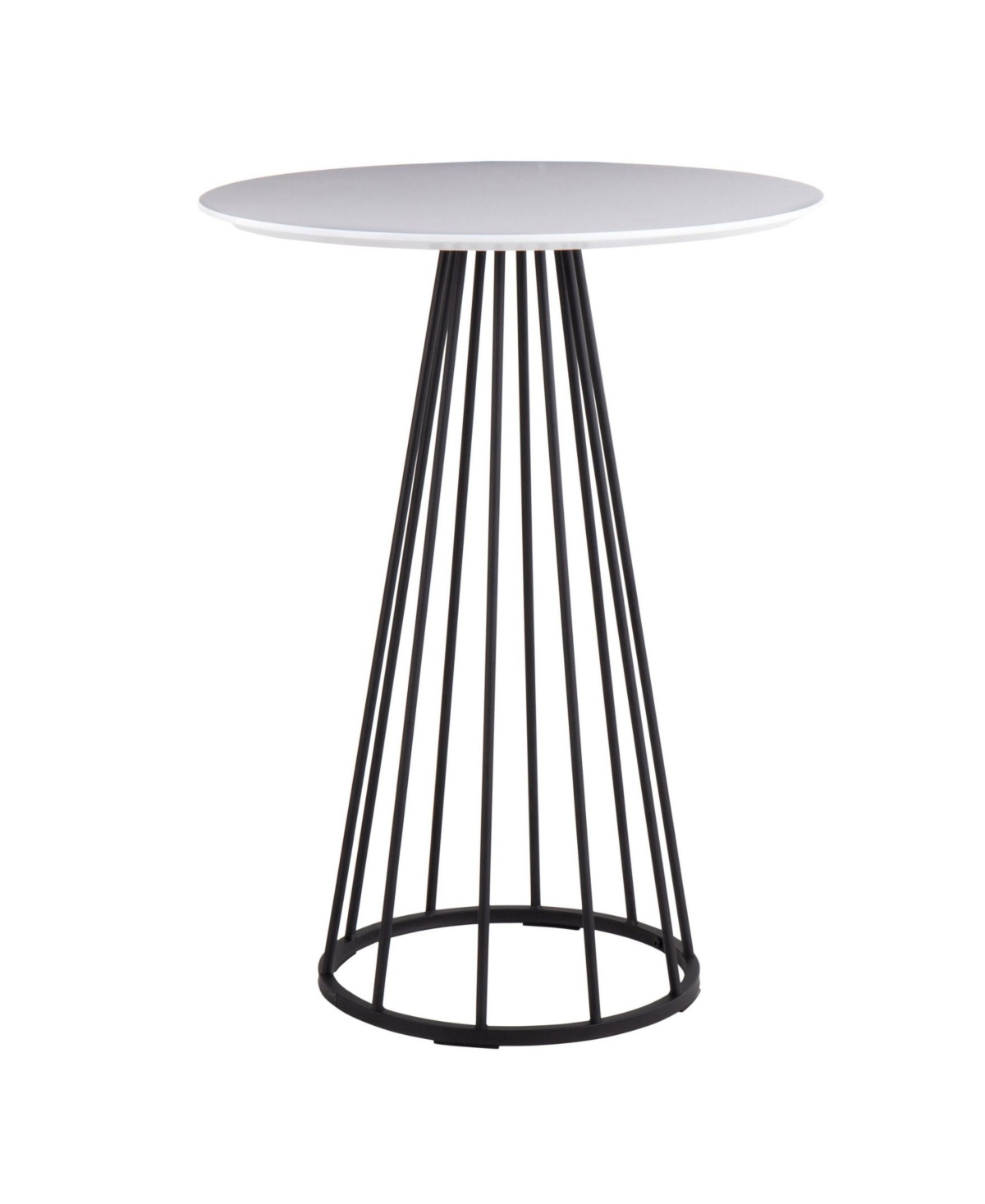 Shop Lumisource Canary Contemporary And Glam Counter Table In Black Steel,white Wood
