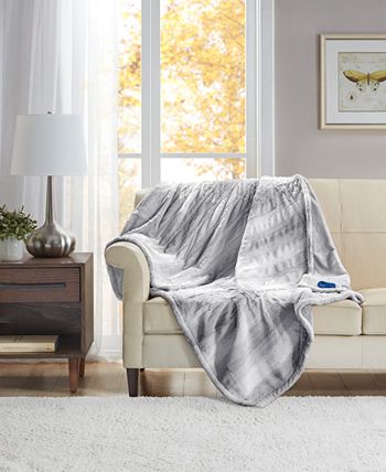 Electric Faux Fur Throw Created for Macy s