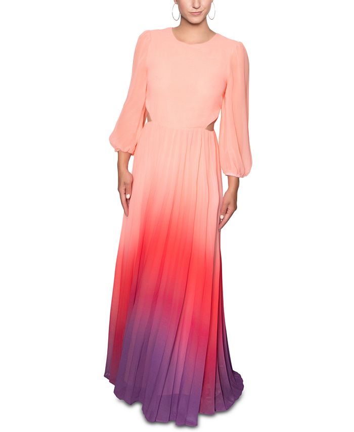 RACHEL Rachel Roy Ombr Chiffon Side Cutout Maxi Dress Macy s