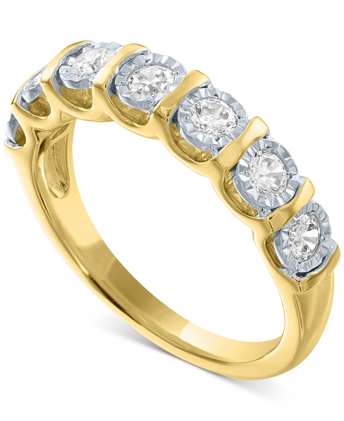 Lab-Created Diamond Band (1/2 ct. t.w.) in 14k Gold-Plated Sterling Silver - Gold-Plated Sterling Silver