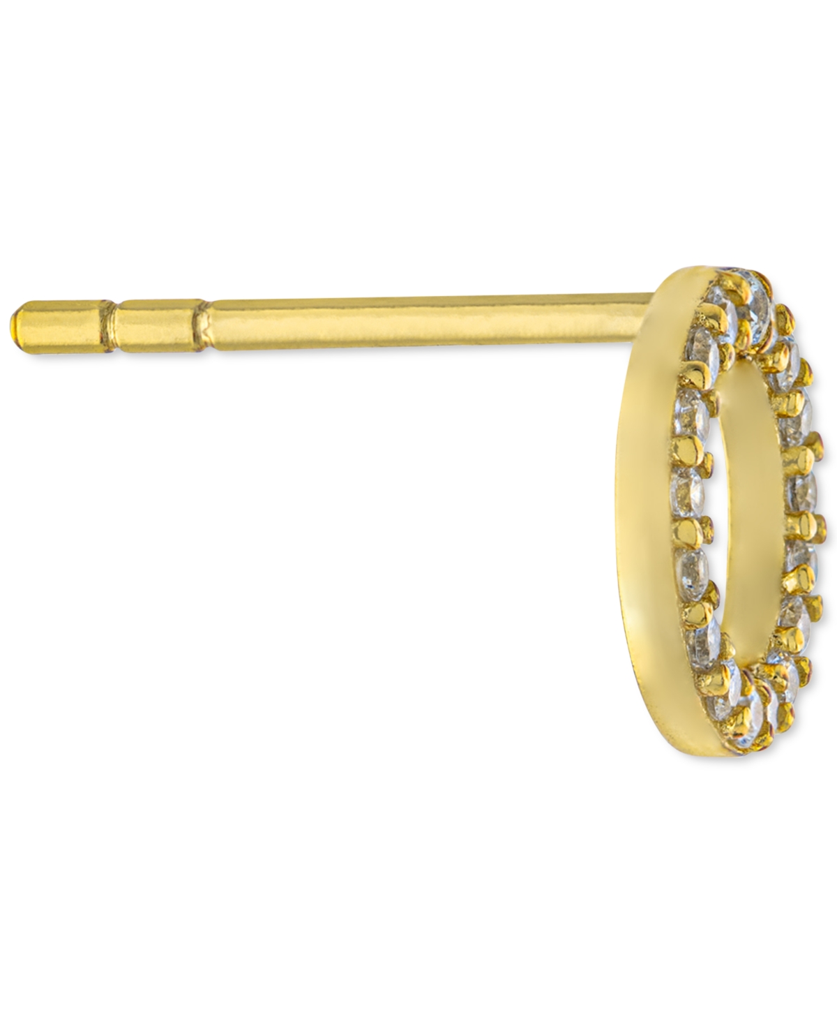 Giani Bernini Cubic Zirconia Circle Stud Earrings in Gold-Plated Sterling Silver, Created for Macy's