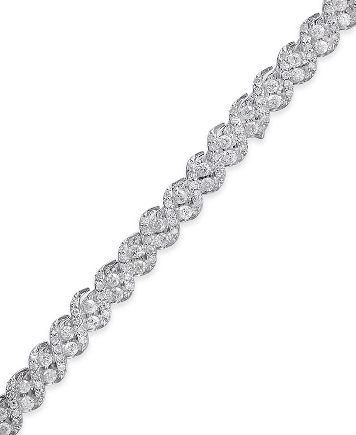 Macy's Diamond Bracelet in 14k White Gold (3 ct. t.w.) - Macy's