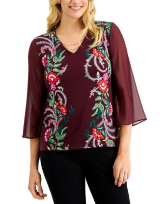 macys petite tops on sale