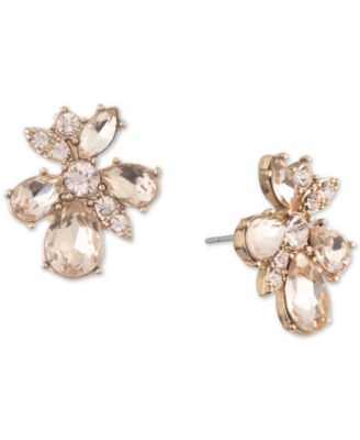 Givenchy - Crystal Floral Button Earrings