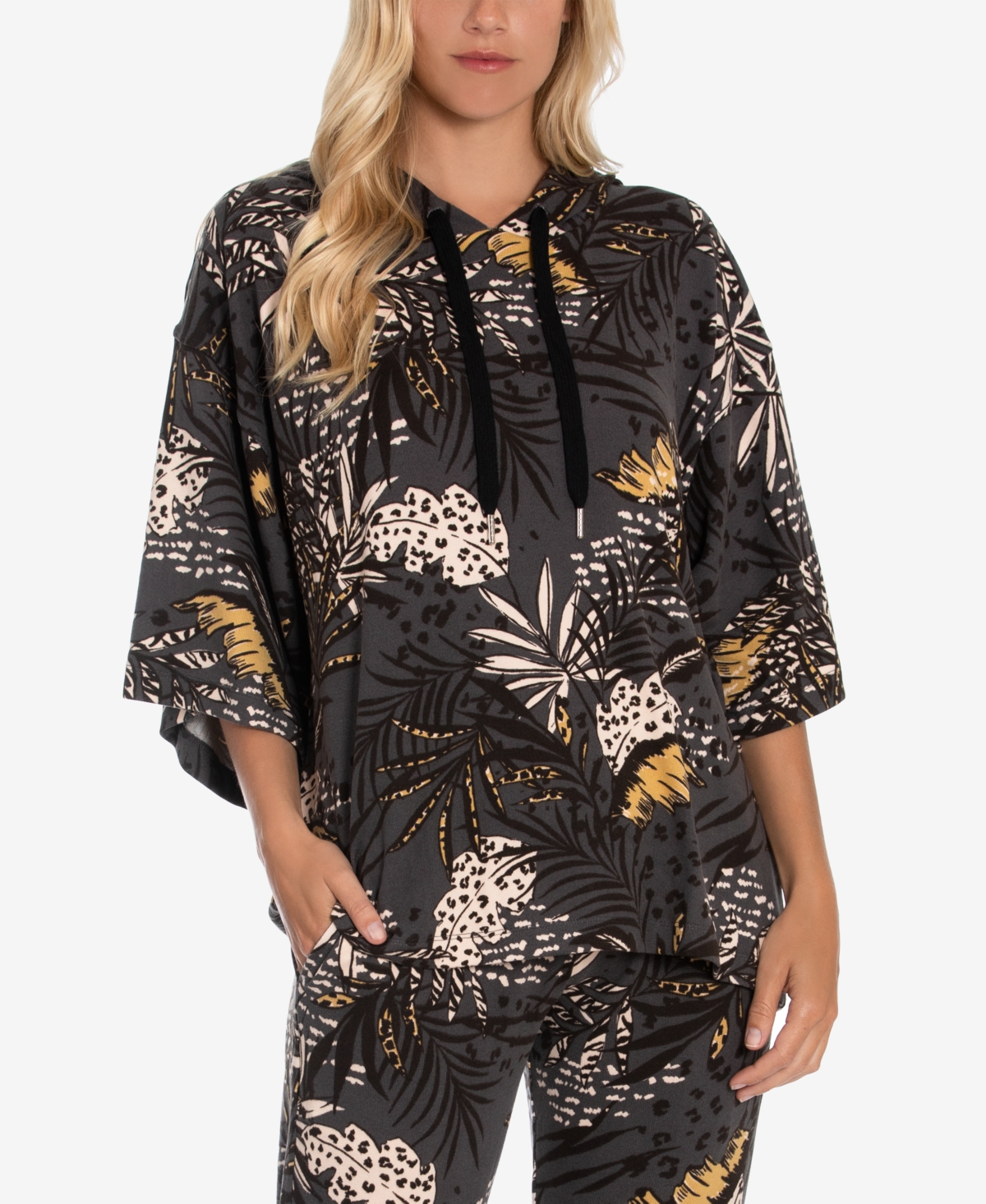 Midnight Bakery Women's Riley Jungle Tropical Hacci Lounge Hoodie