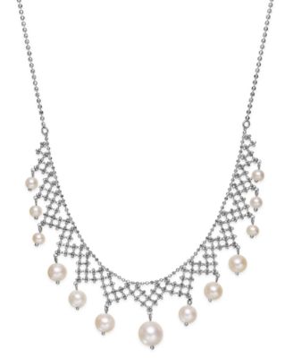 EFFY Collection - Cultured Freshwater Pearl Necklace in Sterling Silver (4-1/2mm-8-1/2mm)