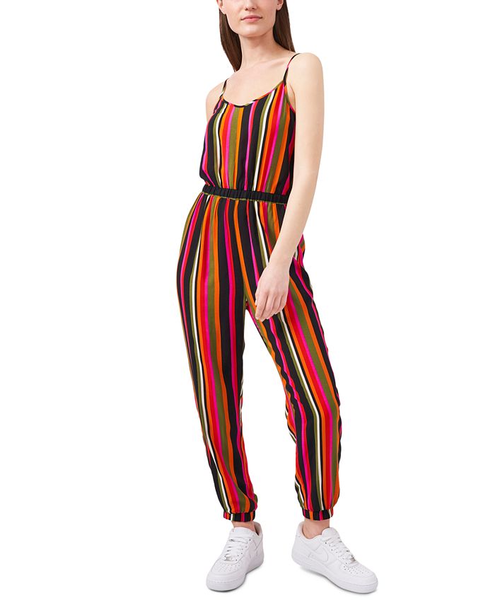Macy's black and white jumpsuit sales