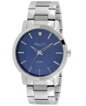 Kenneth Cole New York Men's Diamond Accent Stainless Steel Bracelet Watch 44mm KC9329