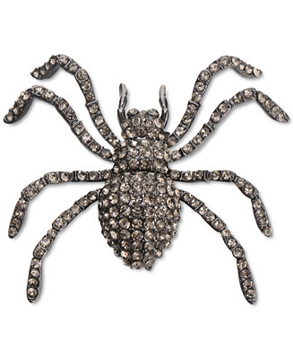 Charter Club Hematite-Tone Pavé Spider Pin, Created for Macy's - Macy's