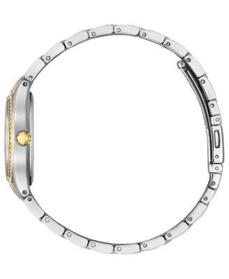 Eco-Drive Women's Silhouette Crystal Two-Tone Stainless Steel Bracelet Watch 30mm