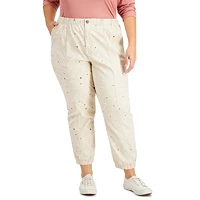 Style & Co Plus Size Pull-On Utility Pants (Ancient Scroll)