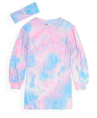 pastel tie dye shirt dress