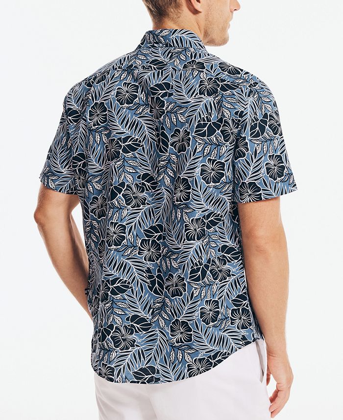 Nautica Men's Classic-Fit Textured Floral-Print Shirt - Macy's