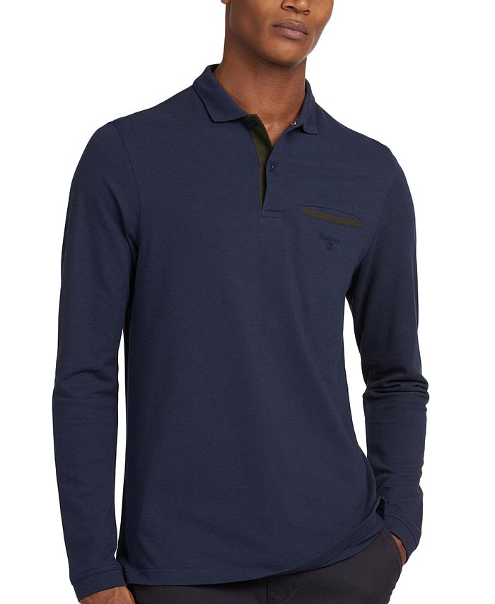 komfort antenne bark Barbour Men's Essential Long-Sleeve Pocket Polo Shirt - Macy's