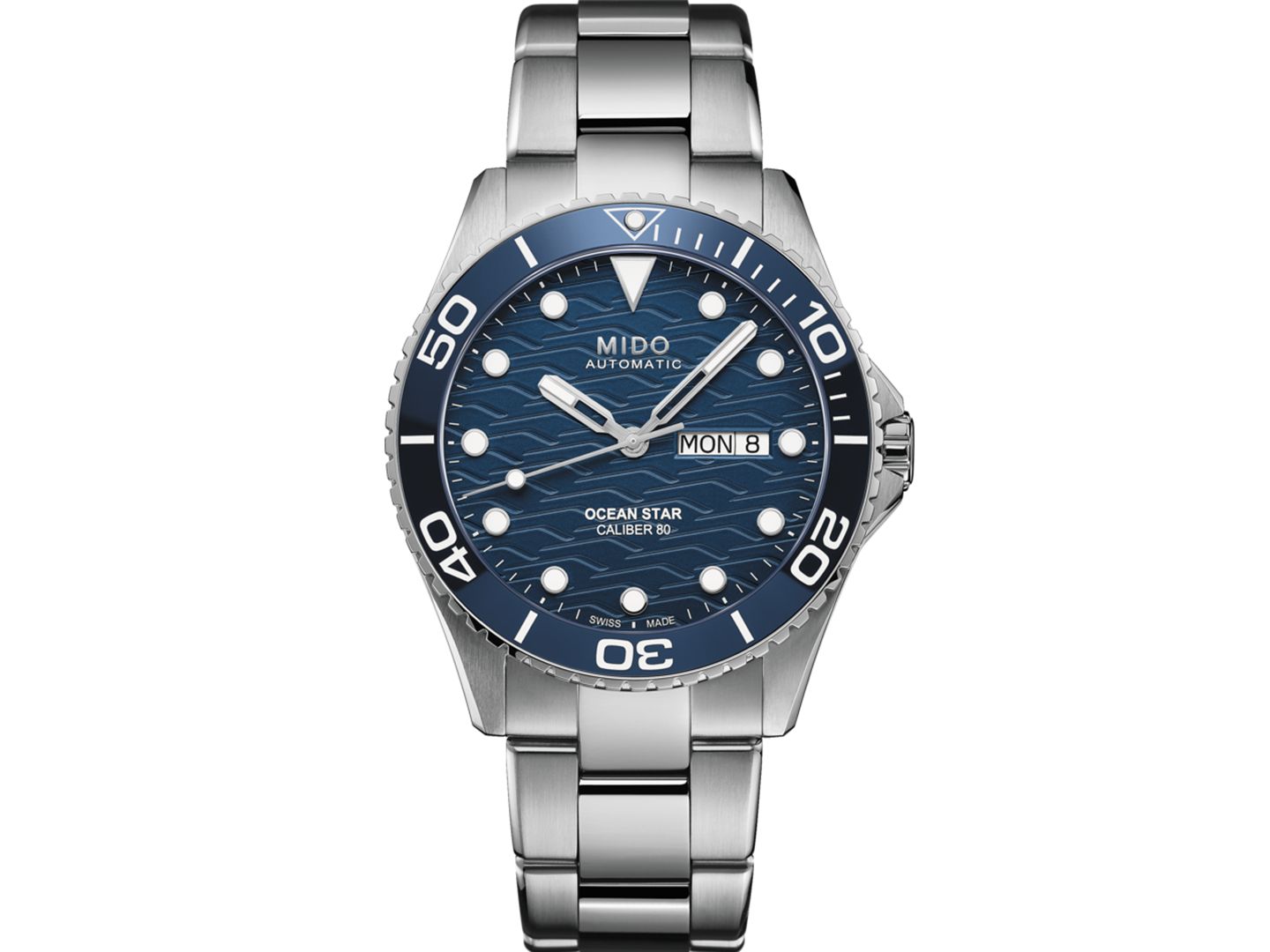Мужские часы Mido Swiss Automatic Ocean Star Stainless Steel Bracelet Watch 43mm — фото 1