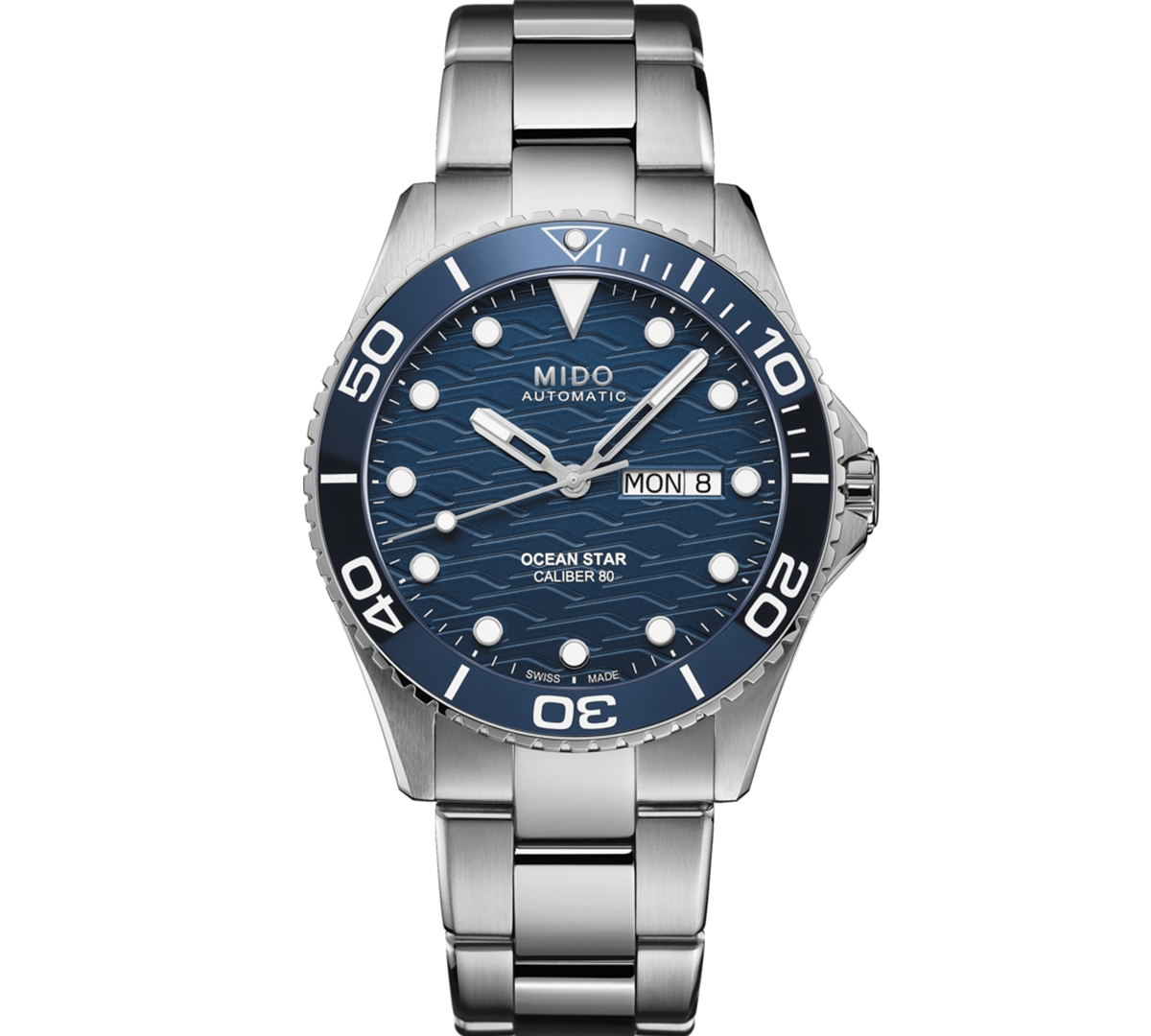 Men's Swiss Automatic Ocean Star Stainless Steel Bracelet Watch 43mm - Silver