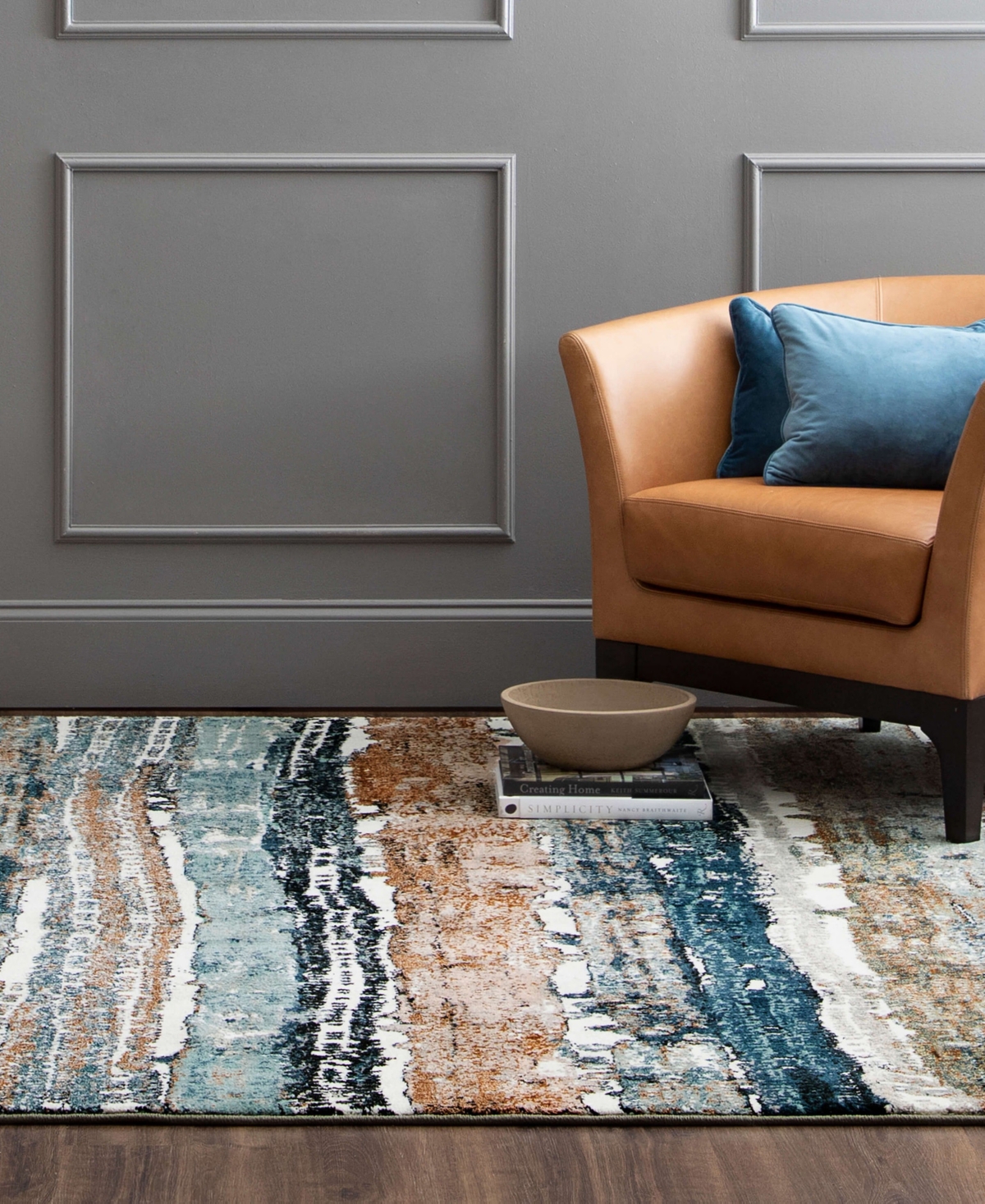 Karastan Epiphany Colorful Waves Area Rug