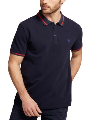 GUESS - Men's Oz Pique Logo Polo Shirt