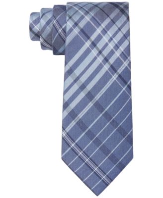 Calvin Klein - Men's Slim Heathered Plaid Tie