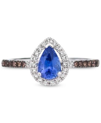 Blueberry Tanzanite (1/2 ct. t.w.) & Diamond (1/3 ct. t.w.) Ring in 14k White Gold