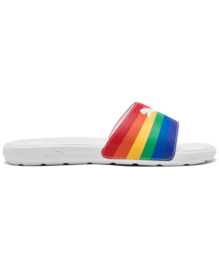 puma rainbow slides