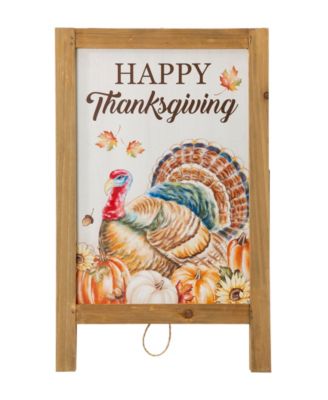 Thanksgiving Turkey Easel Porch Sign, 24"