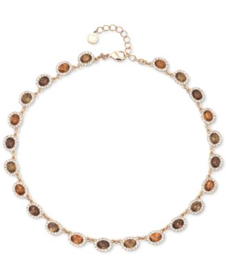 Charter Club - Crystal Collar Necklace, 17" + 2" extender