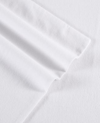 Solid 100% Cotton Brushed Flannel 3-Pc. Sheet Set, Twin
