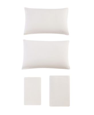 Solid 100% Cotton Flannel 4-Piece Sheet Set, Full