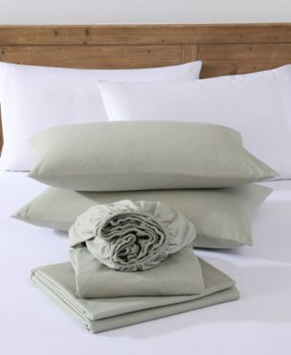 Solid 100% Cotton Brushed Flannel 4-Pc. Sheet Set, Queen