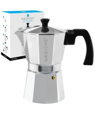 Milano Stovetop Espresso Maker Moka Pot 6 Espresso Cup Size 9.3 oz