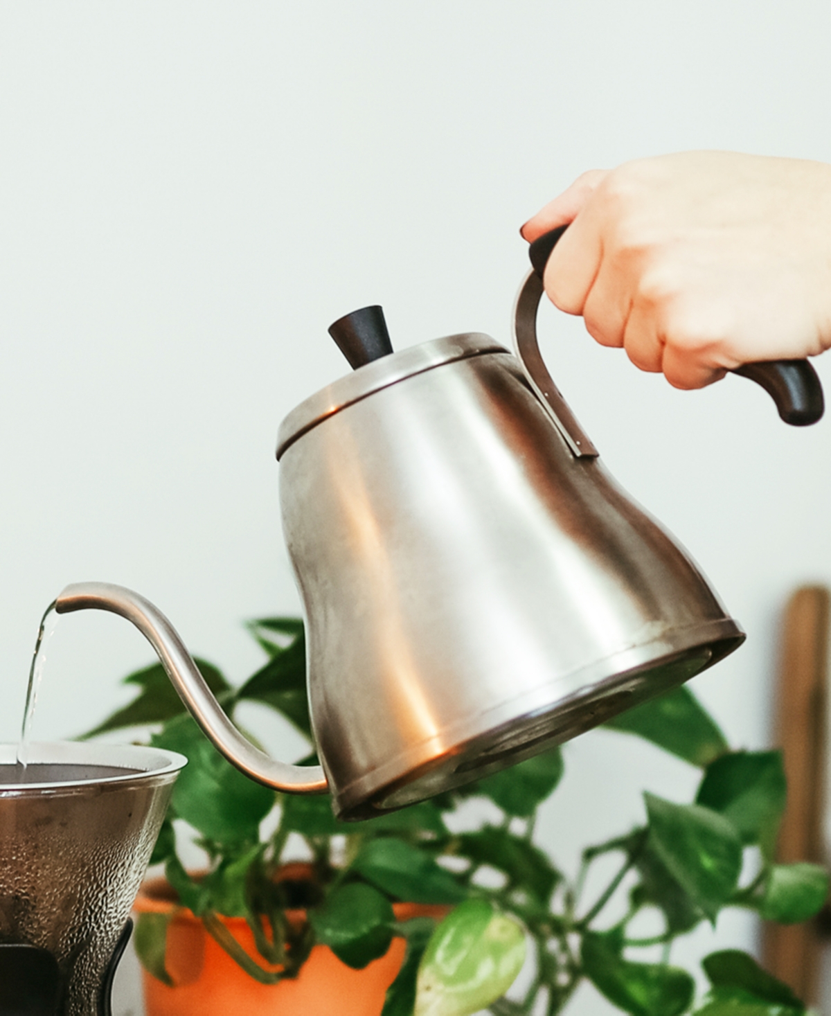 Grosche Marrakesh Stainless Steel Gooseneck Pour Over Dripper Kettle , 34 fl oz Capacity - Silver-Tone
