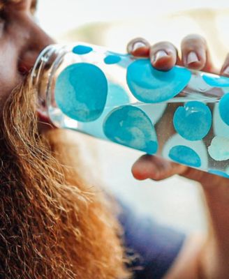 Venice Glass Water Bottle with Bamboo Lid and Protective Sleeve, 22.6 fl oz Capacity